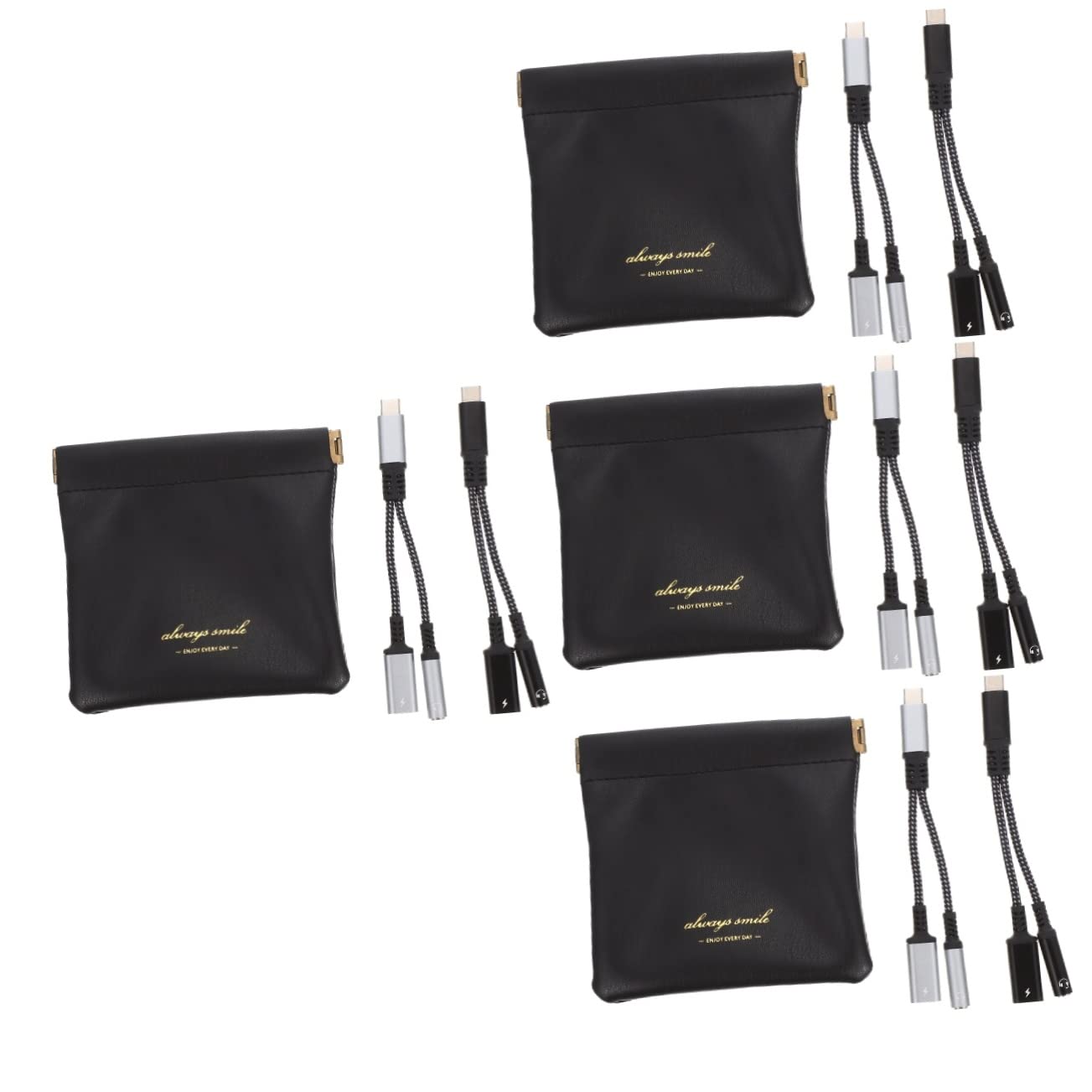 UKCOCO 4 Stück Typc Kopfhörer Schalter USB-c-Adapter Typ c Adapter 3,5-mm-audioadapter Adapter Für Kopfhöreranschluss Typ c Auf 3,5 Mm Adapter 5mm Charger 2 in 1 Nylon-Seil Hähnchen Essen