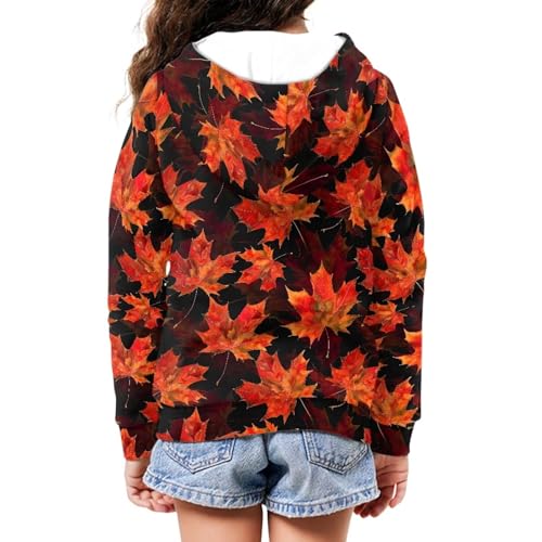 Image of Unisex Zipper Sweatshirt Boys Girls Hooded with 2 Pocket Pullover Hoodies for 6-16Y Kids