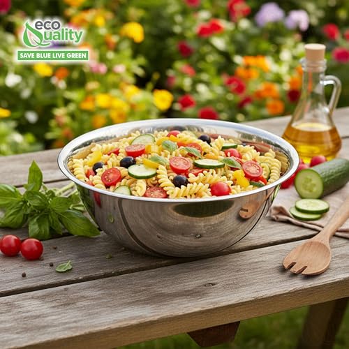 Set de 9 Tazones Grandes de Acero Inoxidable 8 Quart miniatura 7