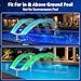 Pool Fountain with Lights | Solar Pool Fountain for Above Ground & Inground Pools,Solar Lights with Remote, Adjustable Sprinkler for Relaxation & Cooling 6-15 Degrees