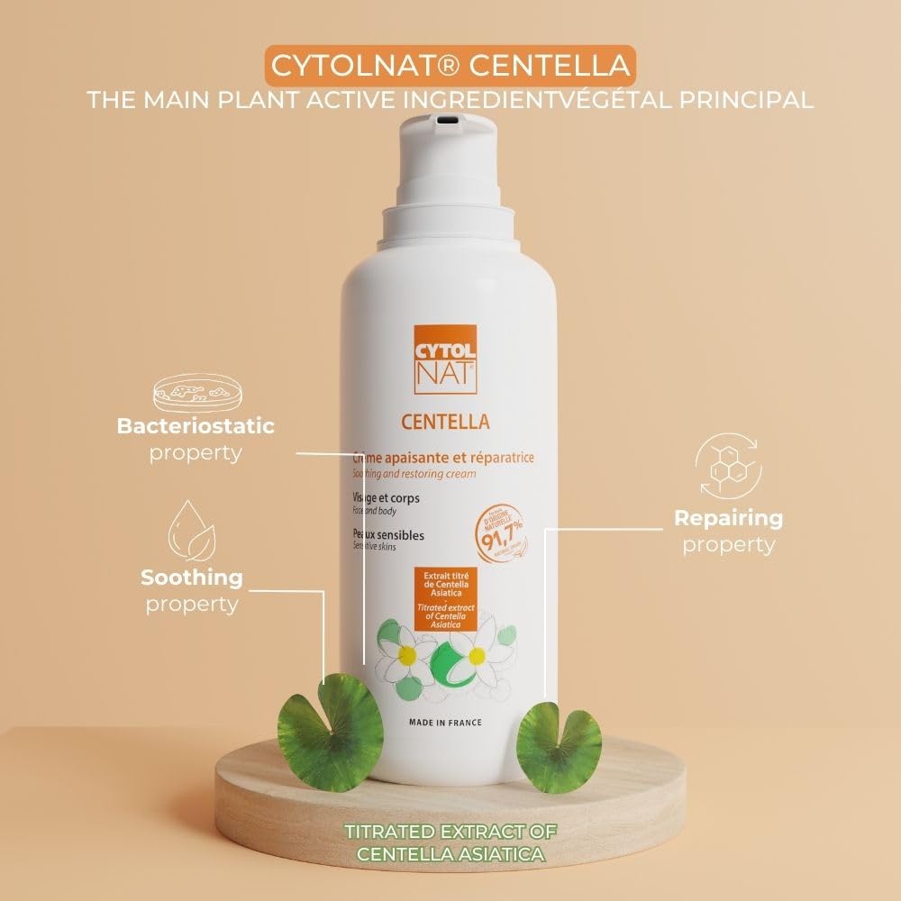 CYTOLNAT, Centella Soothing and Repairing Cream, Moisturizes, Repairs, Soothes, Reduces Redness and Irritation - Image 3