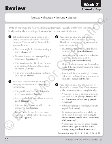 A Word a Day, Grade 1 Teacher Edition - Image 4