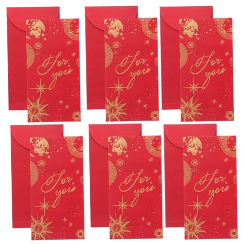 FUNOMOCYA 20個春節お年玉袋 赤色お年玉封筒 現金収納ポーチ 伝統 新年お祝い用 貯金袋