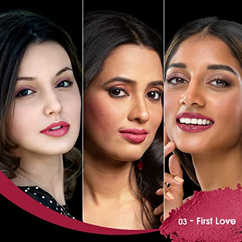 Image of Colors Queen Tint for Cheeks and Lips - Enriched with Vitamin E and Essential Oils | Matte Lip and Cheek Tint for Lips, Cheeks and Eyelids| Vegan and Cruelty Free Lip Tint for Women (03 - First Love)