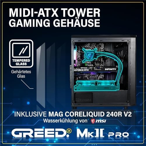 Der AMD Ryzen 7 Prozessor und die RTX 5070 Grafikkarte in einem offenen Gehäuse.