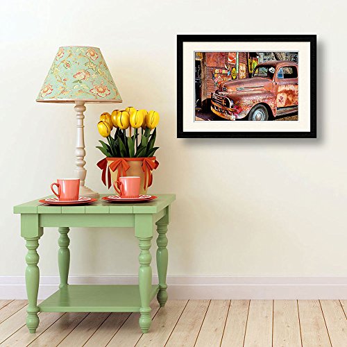 Wall Art Photograph Of Red Old Rusty Truck On Route 66 Art Decor #TOP6