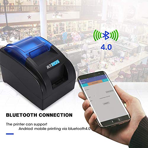 ATPOS Bluetooth 4.0 H58BT Thermal Receipt Printer | 58MM (2 Inch) Kiosk ESC/POS Print Billing Mobile Printing (No Battery) - Image 6