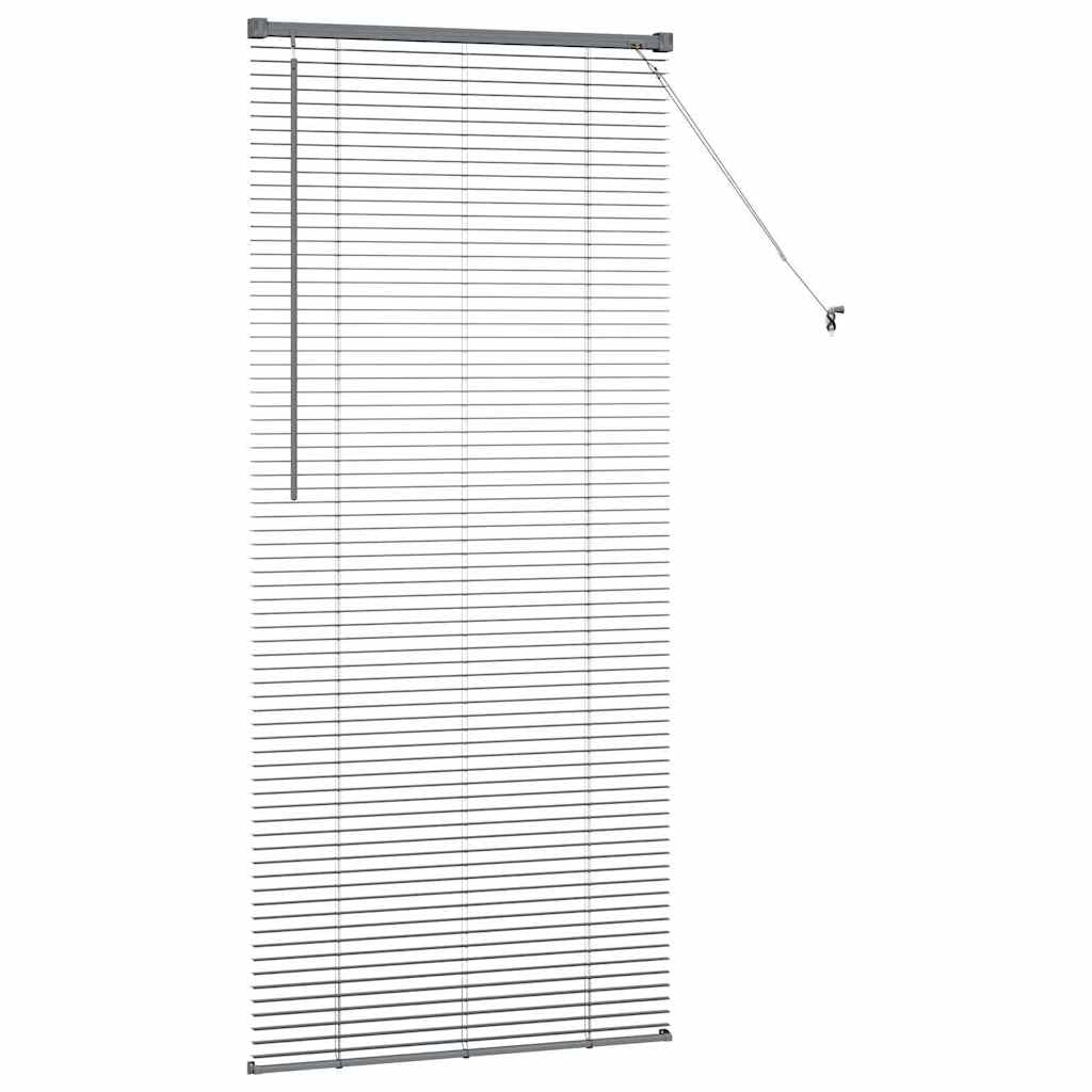 Store Vénitien en Aluminium Gris Foncé 175 x 70 cm, Store Fenêtre Intérieur Ajustable avec Lames Orientables, Cordon de Tirage et Clip de Sécurité pour Salon et Bureau