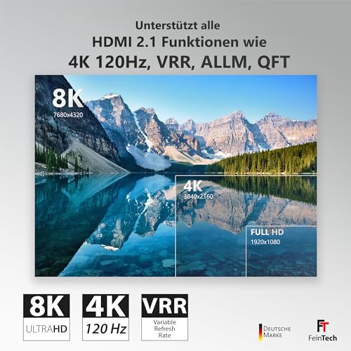 HDMI Switch FeinTech VSW12100 HDMI 2.1 2 in 1 Out 4K 120Hz 8K