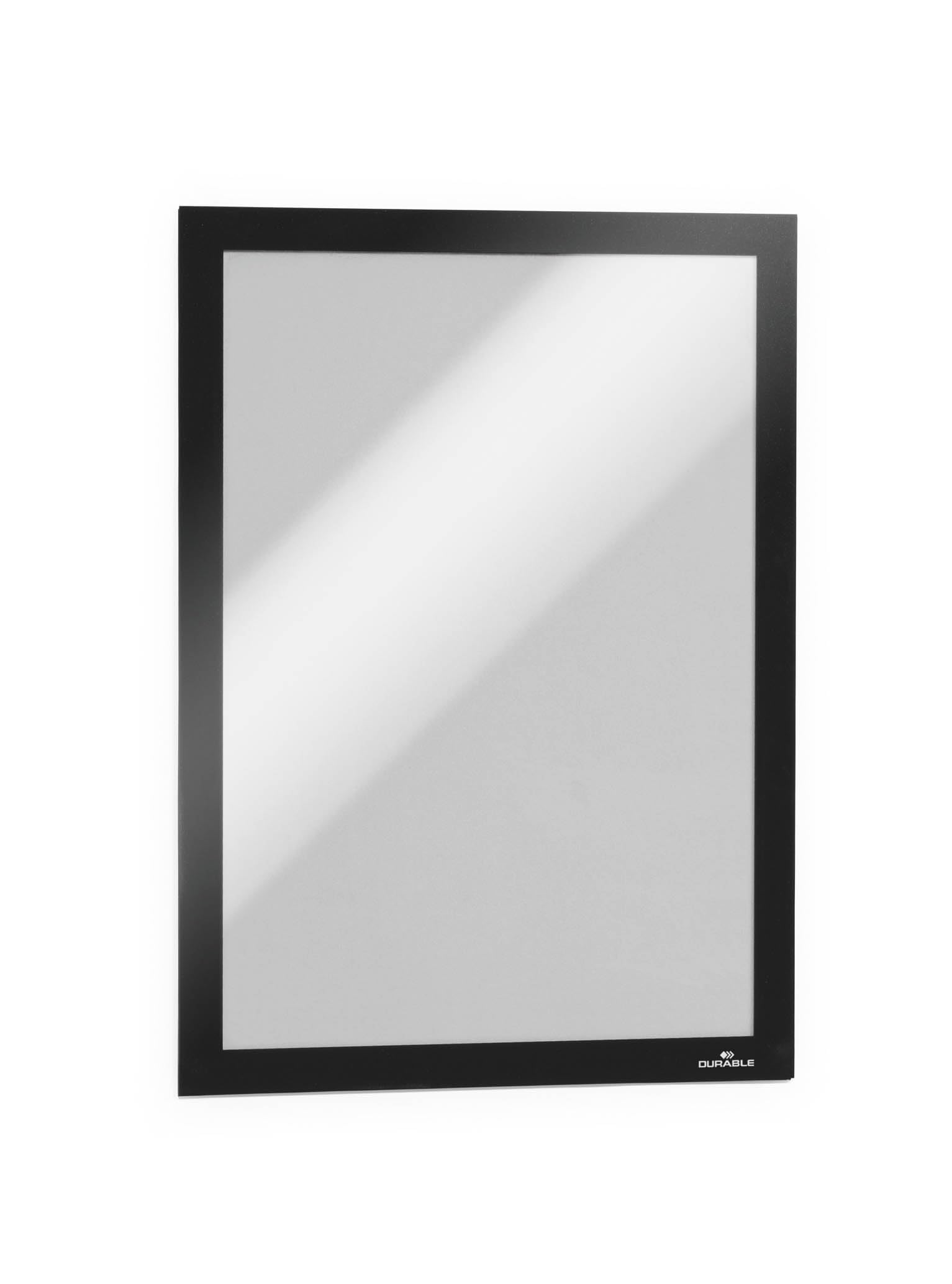 Durable DURAFRAME Self-Adhesive Magnetic Frame | A4 Format In Black | Pack of 1 Frames | Document Frame for Professional Internal Signage