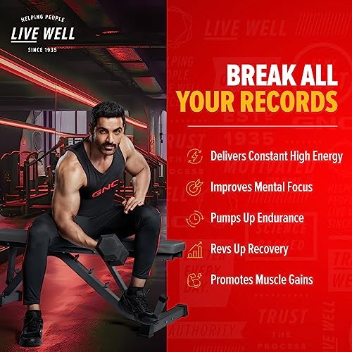 Image of GNC Pro Performance Pre-Workout | 360 gm | 30 Servings | Boosts Pump & Energy | Speeds Up Recovery | 1500 mg L-Arginine | 3500 mg Beta-Alanine | 200 mg Caffeine | Fruit Punch