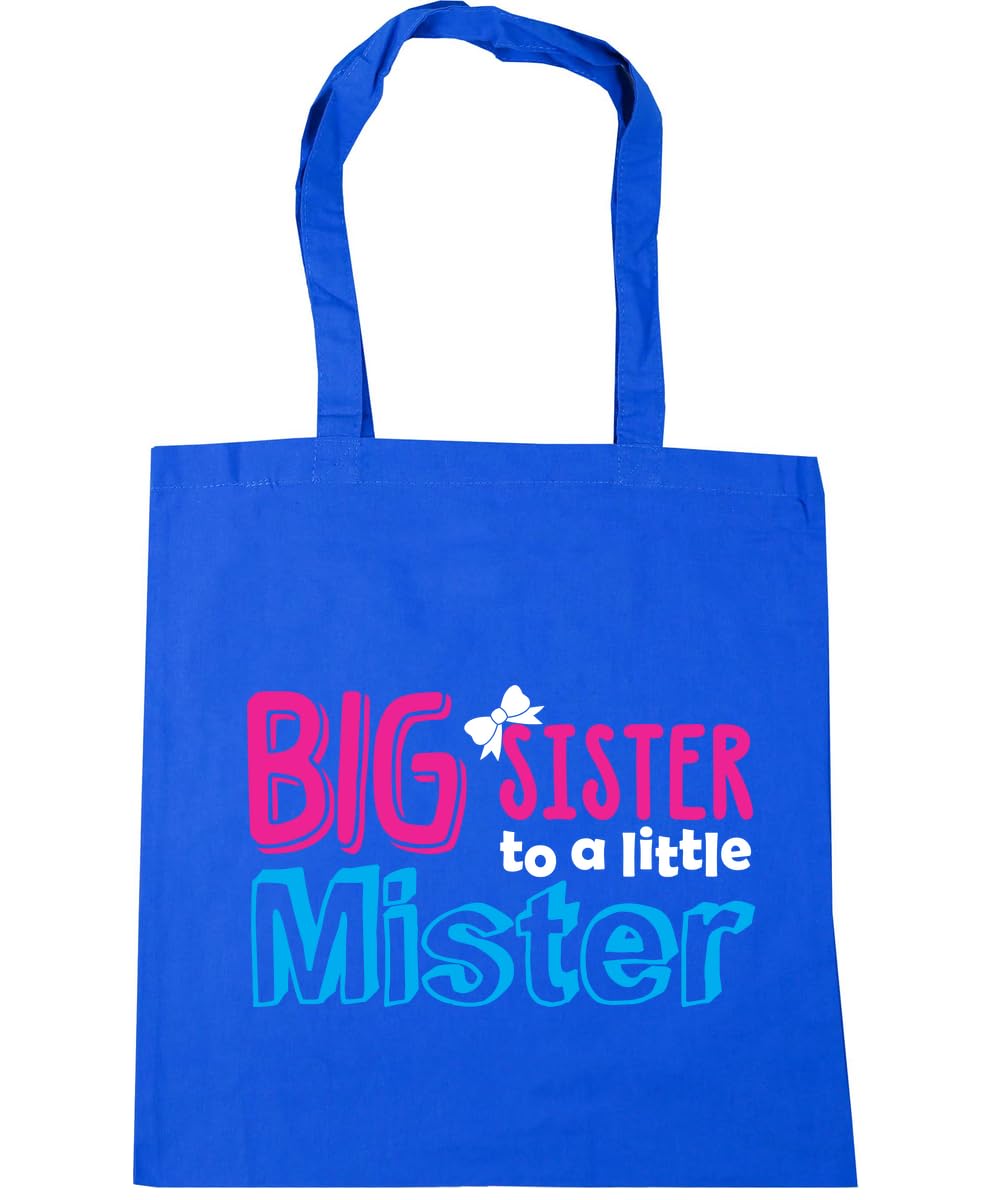 Hippowarehouse Big Sister to a Little Mister Tote Shopping Gym Beach Bag 42cm x38cm, 10 litres