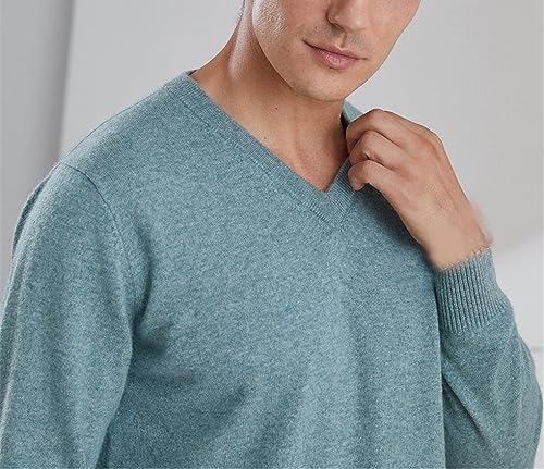 Men Knitted Warm Pullovers V-Neck Long Sleeve Sweater Standard Sweaters Male Jumper Tops2