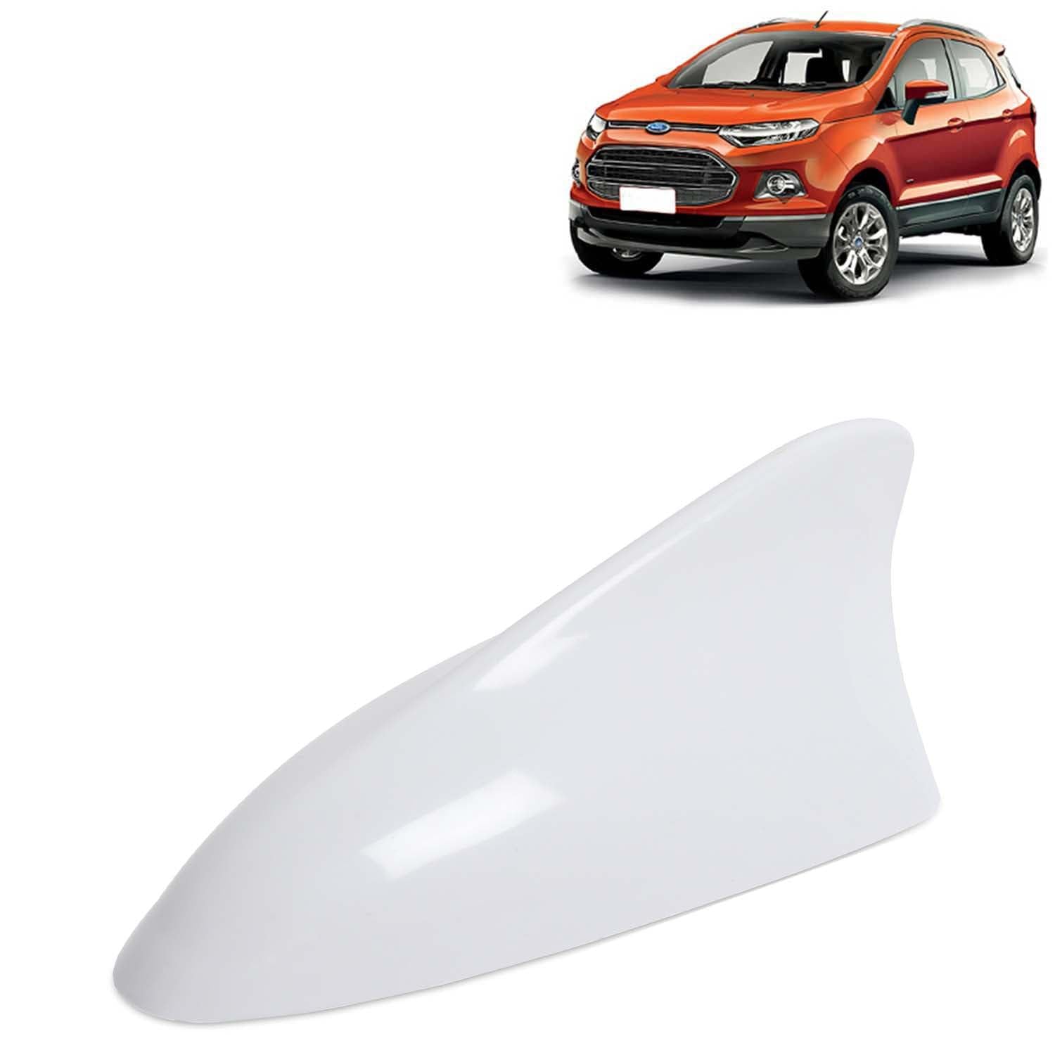 KINGSWAY Accessories Shark Fin Car Antenna Universal Size and Compatible with Ford Ecosport Year 2012 to 2016, Car Radio FM AM, DIY Easy Replacement Original Car Antenna, 1 Piece, White Color-image-11