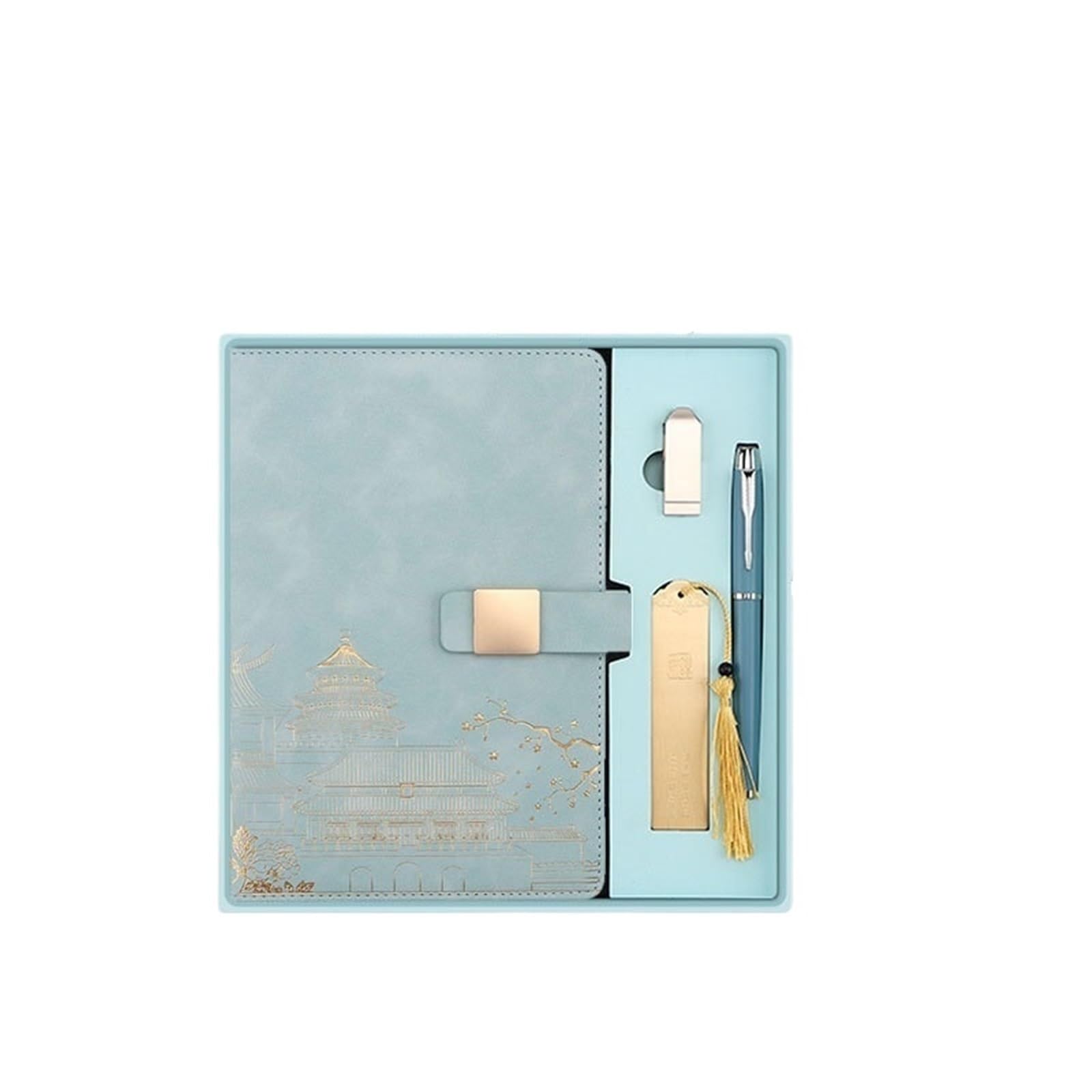 Set regalo con taccuino in stile cinese A5 | Affari, ufficio, regali aziendali, souvenir e quaderni(Color-C)