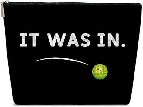 Pickleball Gifts for Women Makeup Bag, Funny Cosmetic Bag for Purse, It Was In, Pickleball Accessories Women, Birthday Gifts for Pickle Ball Lover Female Sister Daughter