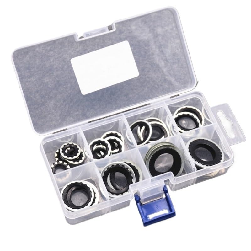 30 Pieces/Set Automotive Air Conditioning Sealing O-Ring Kit Compressor gaskets Pipe Head Sealing Gasket(Black)