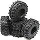 hobbysoul 5Stk RC 2.2 Mud slingers Reifen Sticky Rock Crawler Reifen Höhe 124mm & Schaum