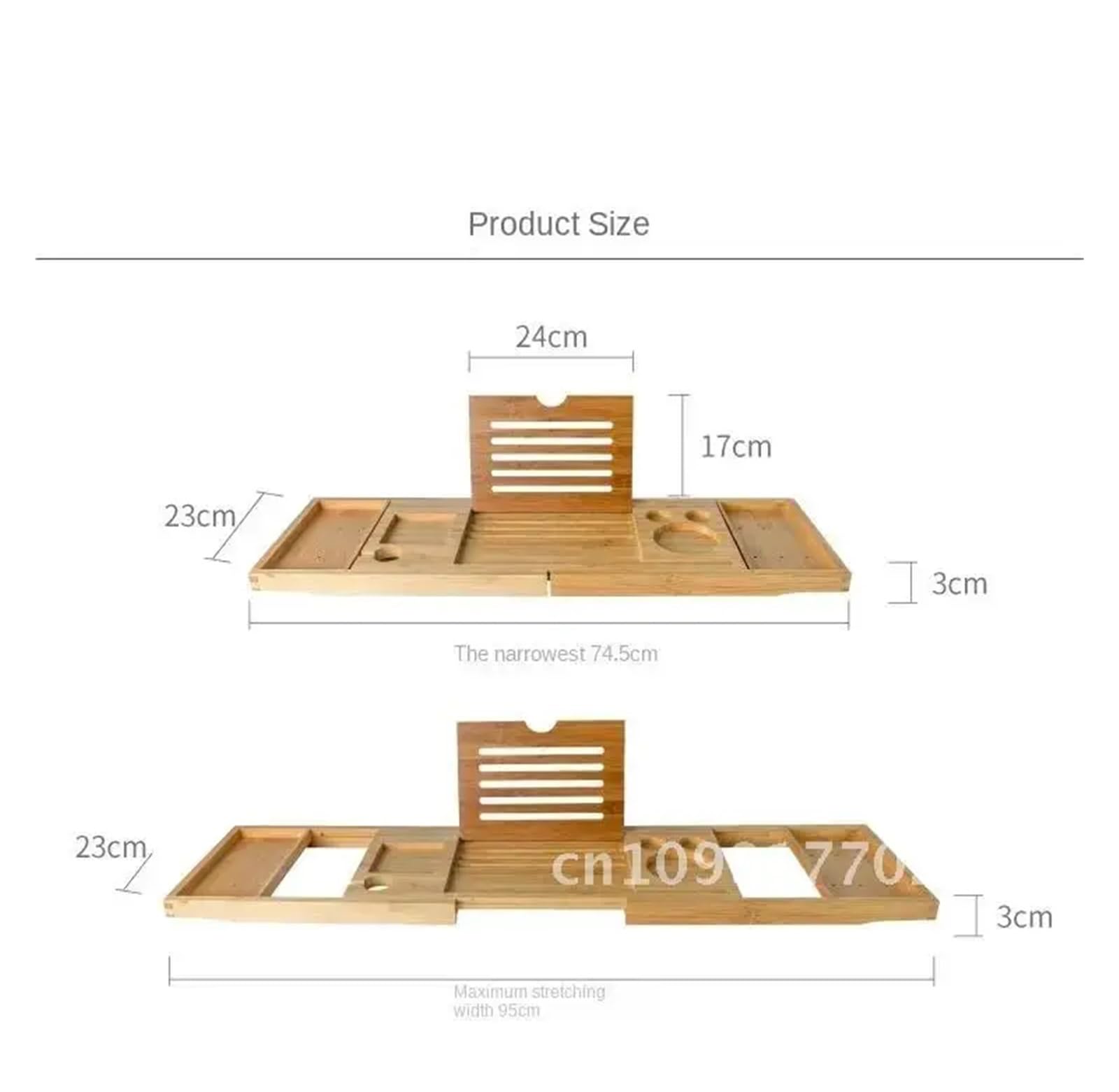 Bandeja extensible de bambú para bañera con soporte para vino, soporte para libros y tabletas, estante de baño antideslizante para relajación de spa y experiencia de remojo de lujo