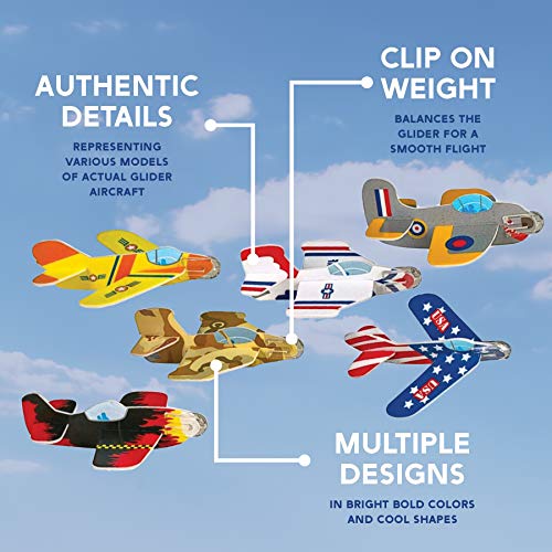 Party Favors For Kids - Bulk Toys - 72 Pack Of Airplane Gliders Bulk Party Pack Individually Wrapped Flying Paper Planes – Assorted Designs - For Rewards And Prizes, Pinata Fillers, Carnival Prizes #TOP2
