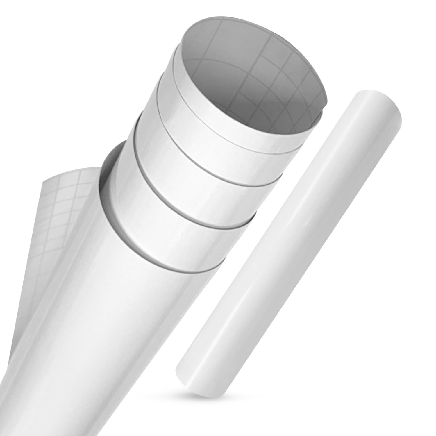 Furniture Stickers Gloss Self Adhesive Vinyl Wrap Sticky Contact Paper Roll for Kitchen Countertop Cupboard Cabinets Wardrobe & Tabletops (White, 30 x 100 cm)