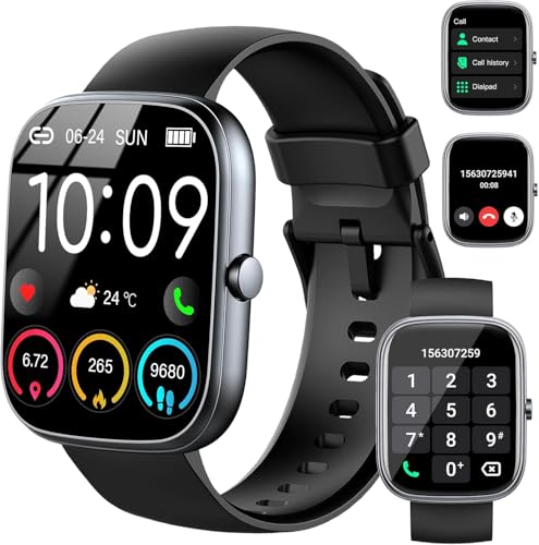 Smartwatch Herren Damen, 1,91" HD Smartwatch Damen mit Telefonfunktion, Smart Watch Fitnessuhr 113+ Sportmodi, IP68 Wasserdicht, Sportuhr mit Herzfrequenz Schlafmonitor Schrittzähler, für Android iOS