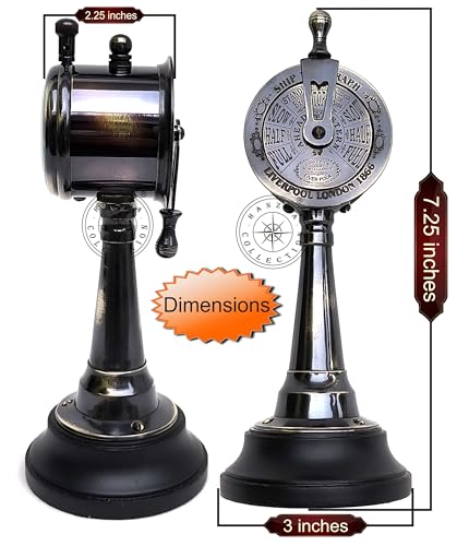 Telégrafo de órdenes con reloj para barco miniatura coleccionable vintage 8