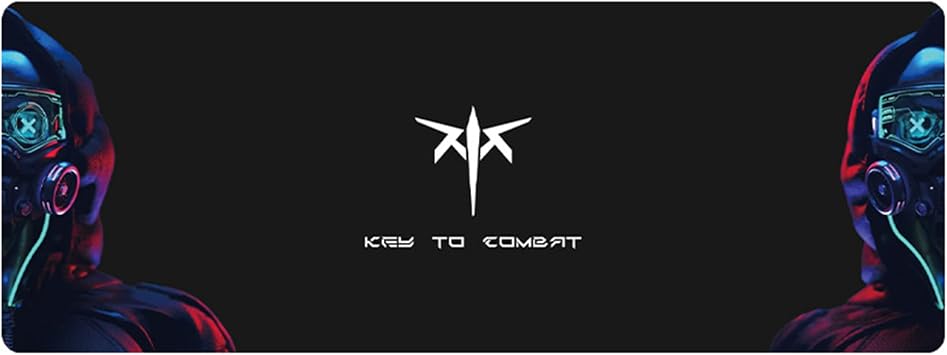 KTC Large Mouse Pad Gaming, Mouse Mat with Microfiber Fabric Surface, Extended Desk Mousepad with Stitched Edges, Non-Slip Rubber Base, 27.5 x 11.8 in, Black, for Gamer Office Home