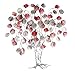 Produktbild Casablanca Deko Wandobjekt Love Tree - Metall Bild XXL Baum mit Blätter - Wanddeko Wohnzimmer - Farben: Rot Grau Silber - 80 x72 cm
