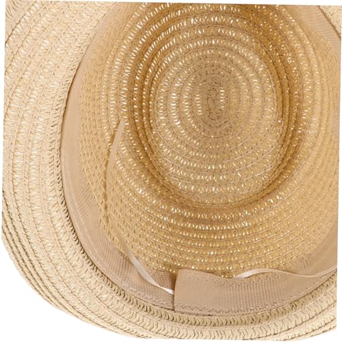 Sombrero de paja para niños transpirable con ala ancha de protección 3