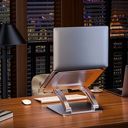 Soporte for computadora de aluminio con base elevada y diseño ergonómico premium para escritorio 4