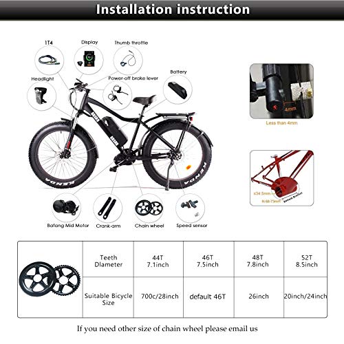 BAFANG BBS02 48V750W Electric Bicycle Motor Mid Conversion Kit - Image 3