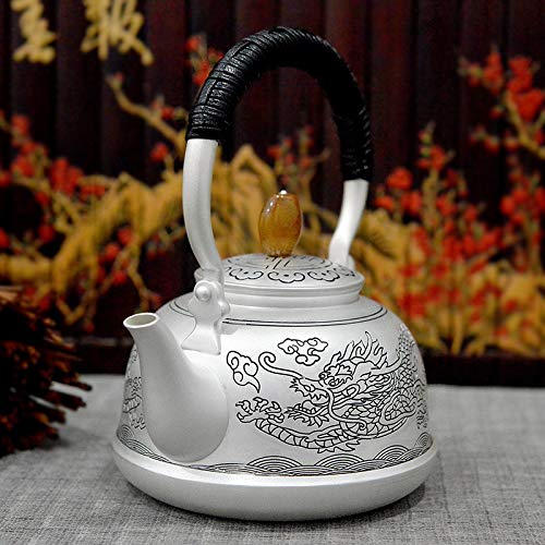No-Branded Teiera d'Argento hkrstssxj Sterling Silver 999 Teiera Fatta a Mano Giapponese Tea Pot Laterale Maniglia Home… - immagine 6