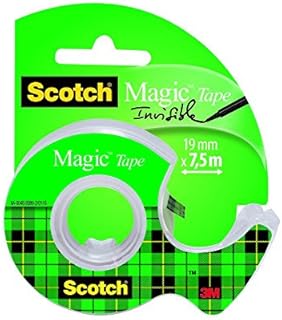 Scotch Magic niewidoczna taśma klejąca, 1 rolka, 19 mm x 7,5 m + dozownik ręczny