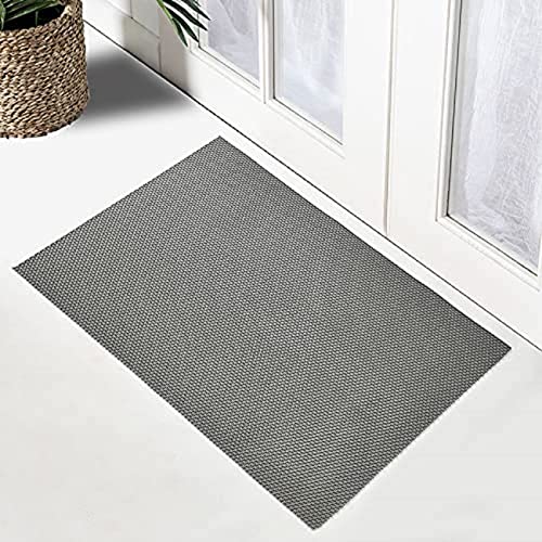 Image of NEXORA Anti Skid & Multipurpose Bathroom Mat| Shower Mat| Carpet| Rugs| Doormat| Rainmat| Swimming Pool Mat||Grey,2x9ft