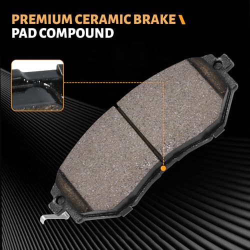 Image of D1078 Front Ceramic Brake Pads Kit Fit For Subaru Legacy 2005-2019, For B9 Tribeca 2006-2007, For Tribeca 2008-2014, For Outback 2010-2019, For Forester 2014-2018, For WRX 2015-2021