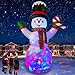SEASONBLOW 10 Ft Inflatable Christmas Snowman with Candy Decoration for Yard Lawn Garden Home Party Indoor Outdoor