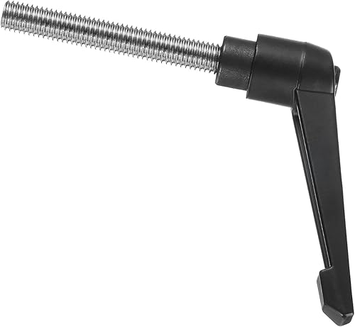 Miniatura 101 de uxcell Palanca de sujeción ajustable M8 x 1.181 in métrica 304 acero inoxidable macho roscado perillas de mano con botón de trinquete giratorio
