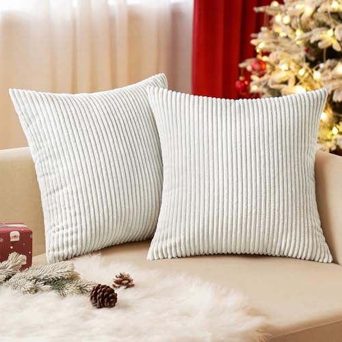EMEMA Kissenbezug 50x50 cm Weihnachten Kordsamt Kissenbezüge Dekokissen...