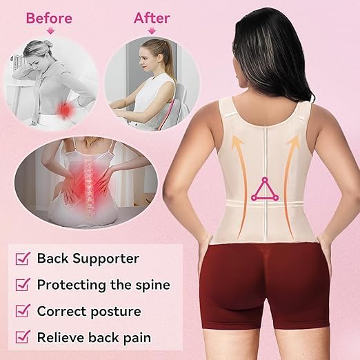 Image of Waist Trainer for Women,Corset with Zipper and Hook Tummy Control Girdle Workout Body Shaper With Adjustable