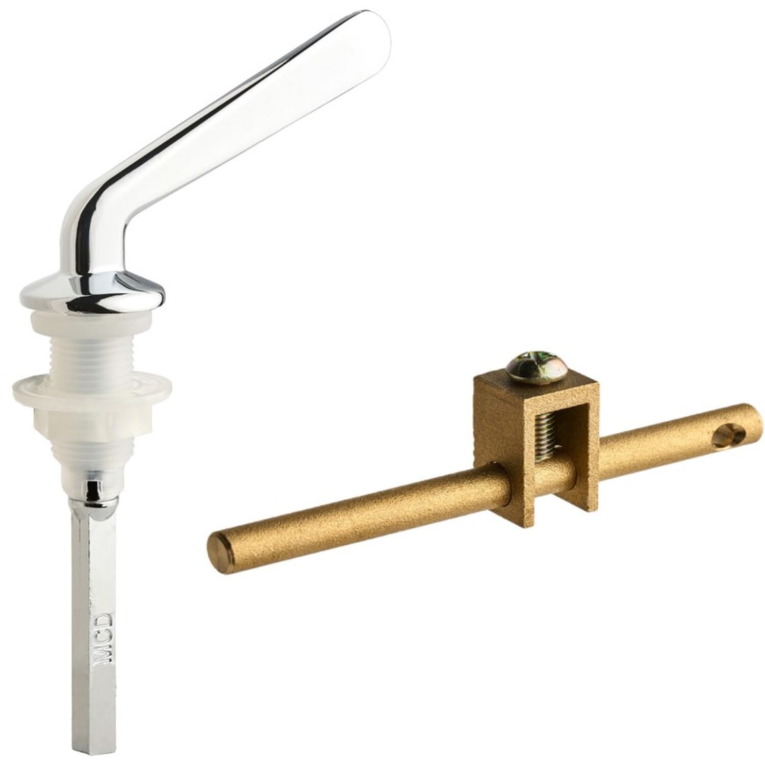 Hiatt Hardware Solid Brass Cistern Lever Kit, Universal Toilet Tank Flush Lever Handle Chrome Finish Perfect Bathroom Faucets Brass Construction
