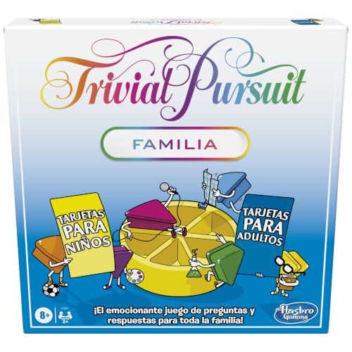 Juego de Mesa Trivial Pursuit Edición Familiar, Juego de Preguntas para Noche de Juegos en Familia, Juegos de Mesa a Partir de 8 Años