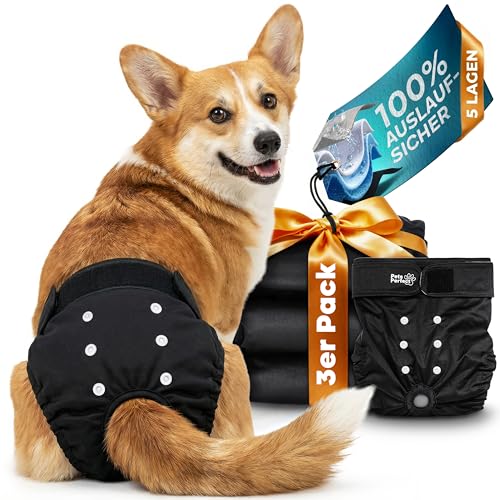 PETS PERFECT HUNDEWINDELN FÜR HÜNDINNEN – Waschbare Läufigkeitshose Hündinnen mit 5-lagigem...