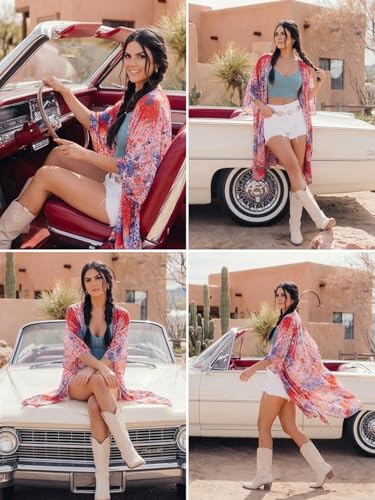 Image of Moss Rose Women Summer Bikini Kimono Bathing Suit Cover Ups for Swimwear