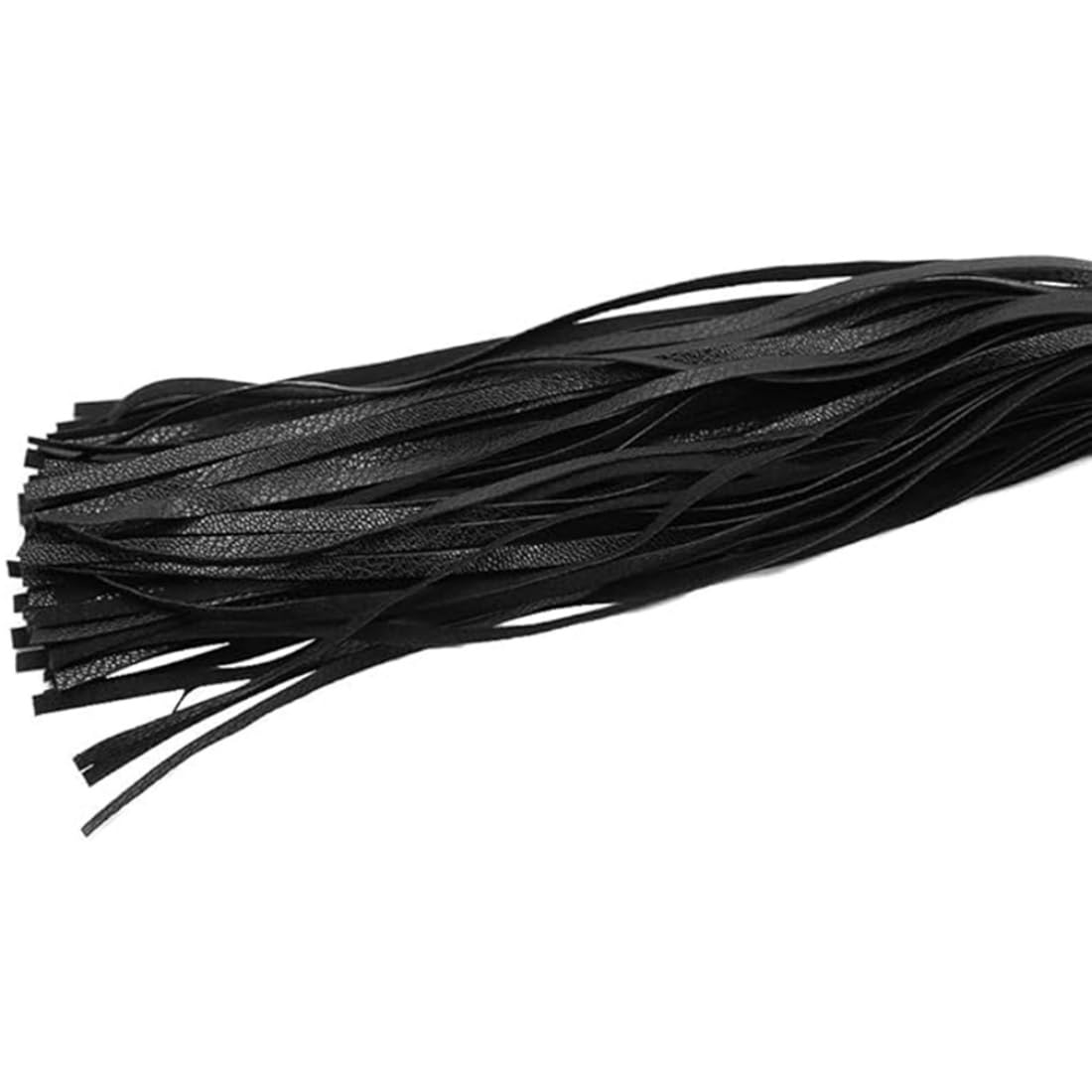 1 pieza de cuero negro trenzado PU juego esencial látigo apoyos para añadir diversión a las fiestas de juego