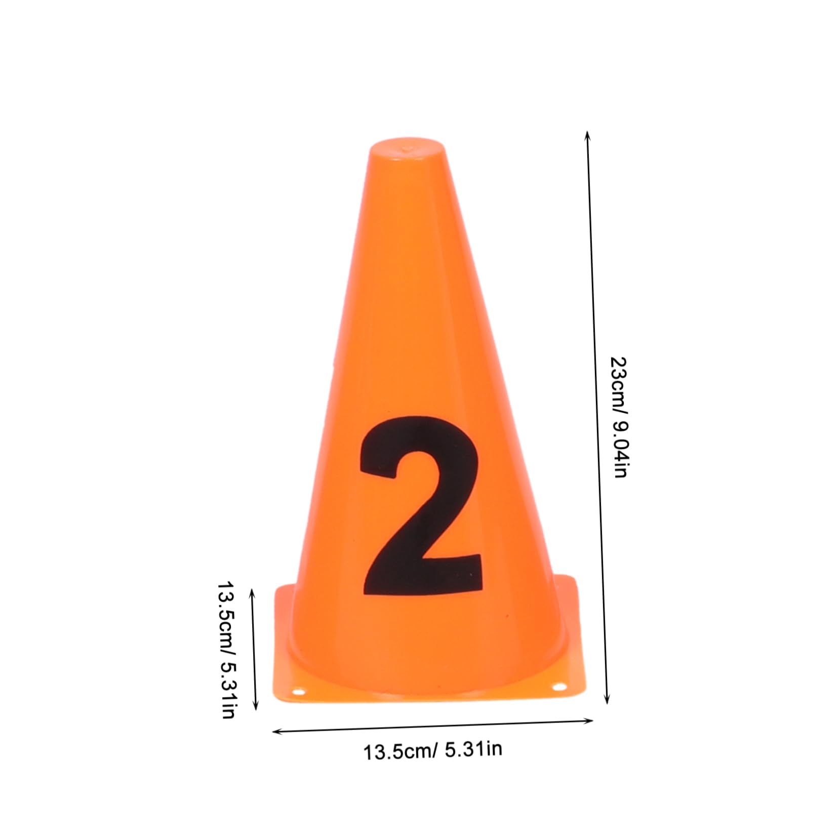 UPKOCH Lot de 10 Cônes Numérotés avec Logo Numérique pour Le Sport Cônes Dentraînement en Plastique À Base Plate pour Les Exercices De Football