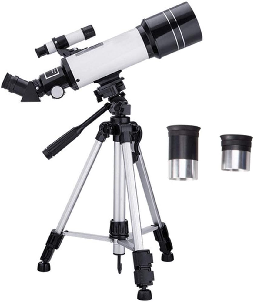 LSLYTQ HD Portable Telescope for Adults Beginners Astronomical Telescope 400/70mm Refractor Telescope with Adjustable Tripod and Smartphone Adapter, AZ
