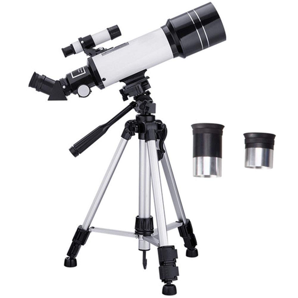 YSJNGF Ultra rifrattore astronomico 400/70 mm con treppiede Regolabile e Adattatore Smartphone, telescopio Portatile HD per Adulti Principianti, Blu Doppio Comfort