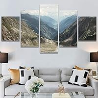 SIGNWIN 5 Panel Canvas Wall Art Calming Waters for Home Decorations Ready to Hang - 60
