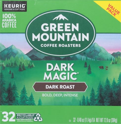 Image of Green Mountain Coffee Roaster Dark Magic Keurig Single-Serve K-Cup Pods, Dark Roast Coffee, 32 Count (Pack of 4)